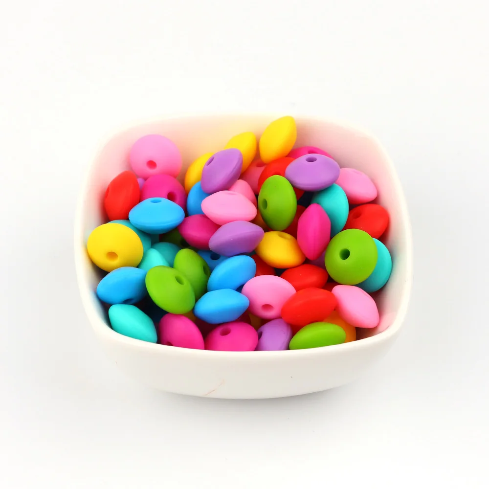 100 шт. силиконовые бусины для прорезывателя 12 мм|beads for diy|loose beadschew beads |