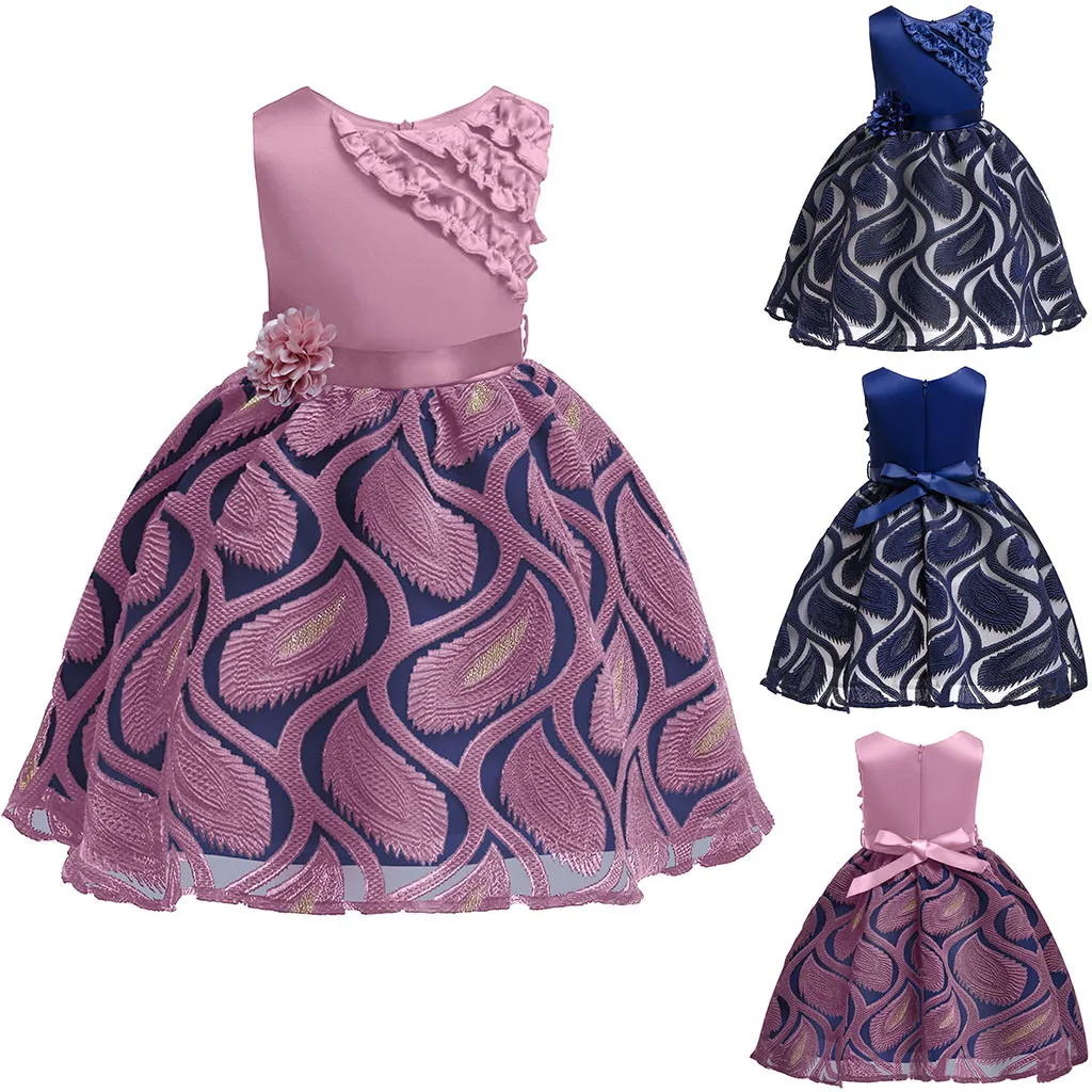 Fancy Butterfly Kids Girl Wedding Flower Girls Dress Princess Party Pageant Formal Prom Little Baby Birthday | Детская одежда и