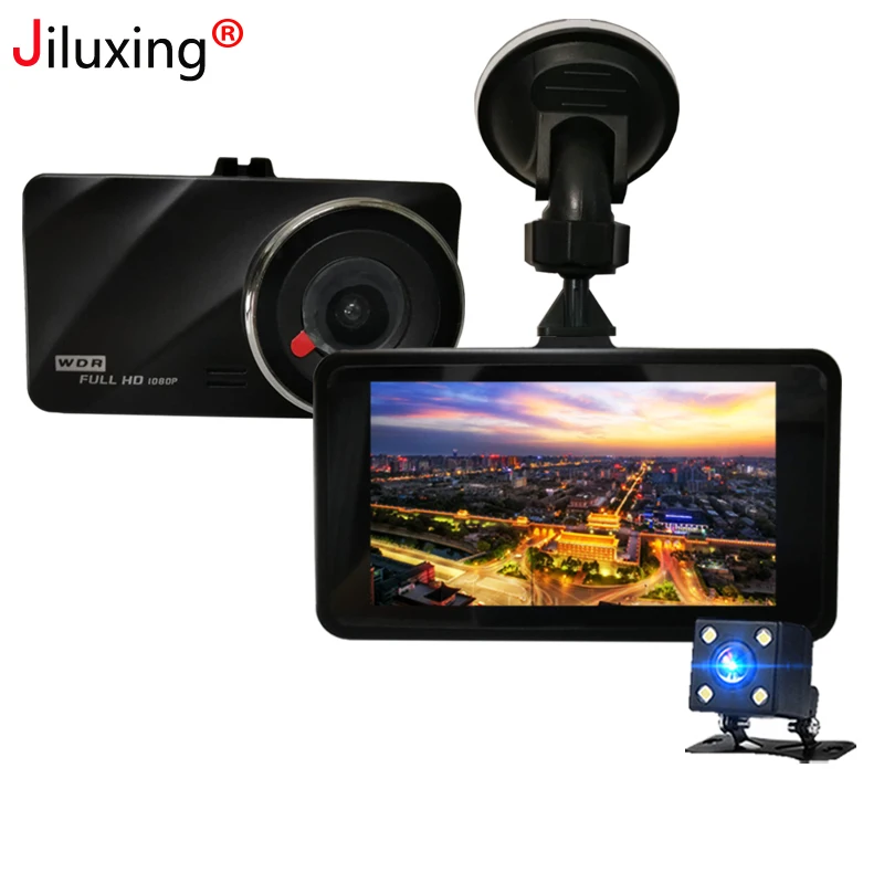 

Jiluxing mini car DVR 3" 1080P Dash Cam Dual Lens auto camera Video Recorder Registrars Vehicle Night Vision G-Sensor