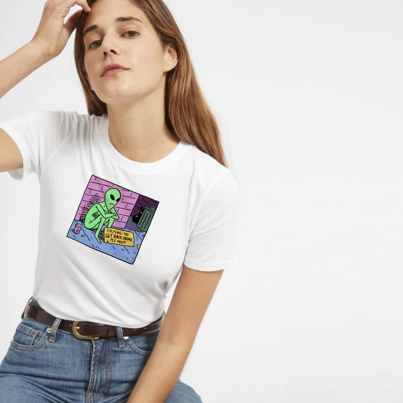 

Alien Trying To Get Home Pls Help Tshirts Feminist Funny Shirt Kawaii Short Sleeve Graphic T Shirts Summer Fashion Tumblr Tee