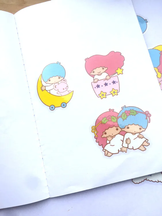50 листов/серия little twin stars аниме Стикеры для книг стикеры чипсов stikers naklejki pack книги
