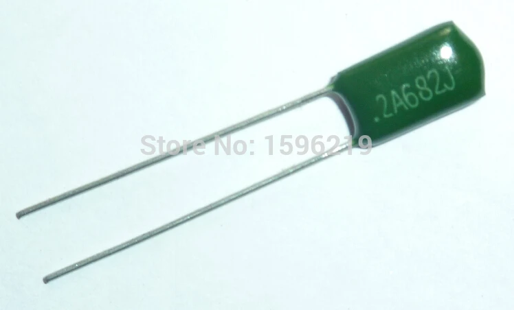 10 шт. Майларовый пленочный конденсатор 100 в 2A682J 6800pF 6.8nF 2A682 5% полиэфирный |