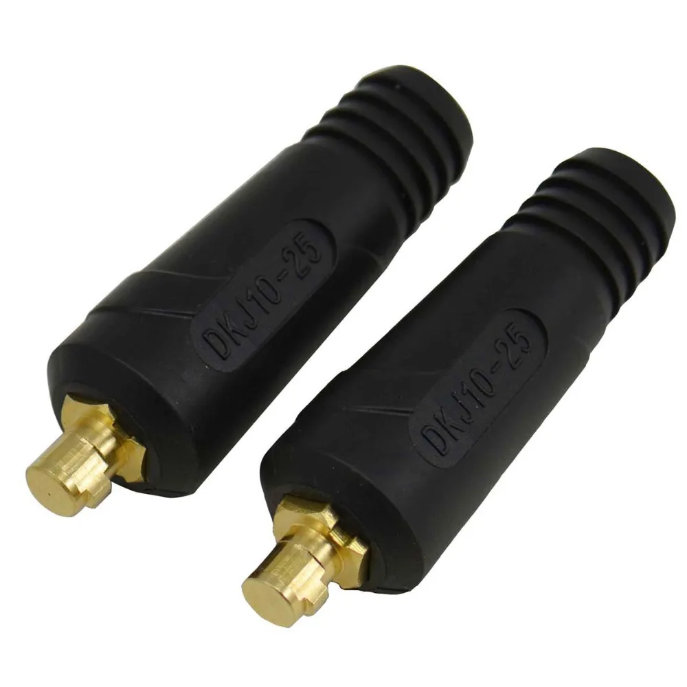 

2Pcs Quick Fitting Cable Connector-Plug 200Amp DKJ10-25 Welding Machine