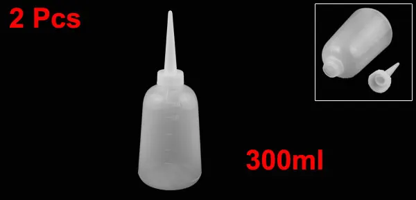 Uxcell 2 шт. 300 мл промышленного клея гель-масло Пластик бутыль Дозирования Жидких