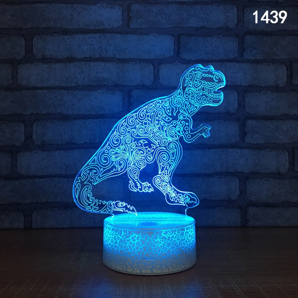 Дино сломай базу ночной Светильник Цвет Фул сенсорный Led 3d лампа прекрасный