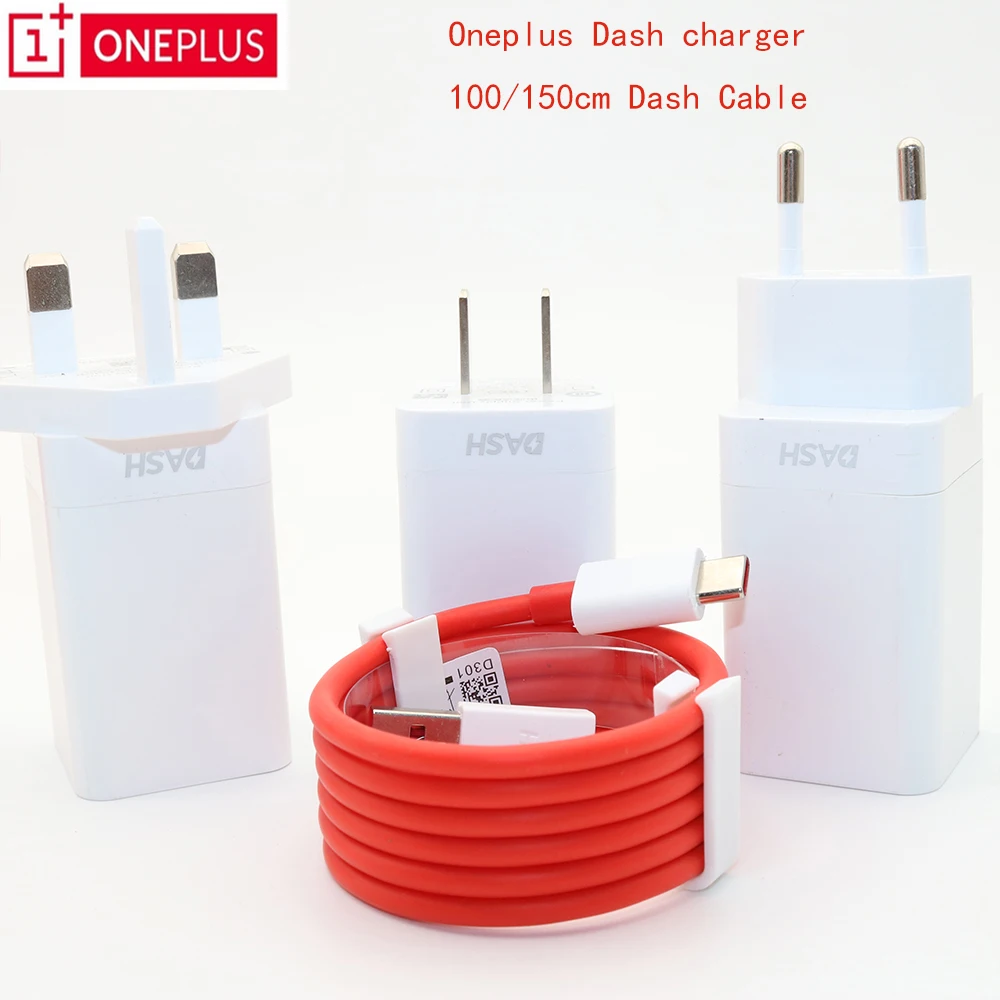 

Original EU ONEPLUS 6T Dash charger One plus 6 5T 5 3T 3 Smartphone 5V/4A Fast charge USB wall power adapter,1.5/2M Dash Cable