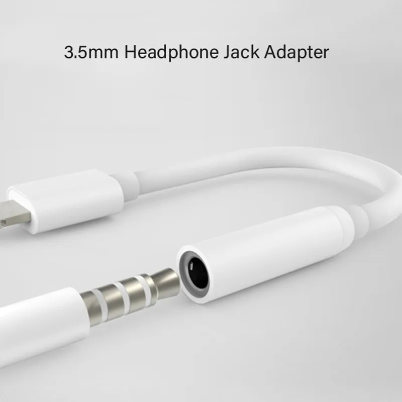 

New Earphone Headphone Jack Adapter Lighting to 3.5mm Audio Aux Connector Adapter for IOS 12 Cord for iPhone7 iPhone 7 Plus
