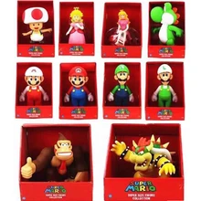 23CM Super Mario Bros Figure Yoshi Toad 