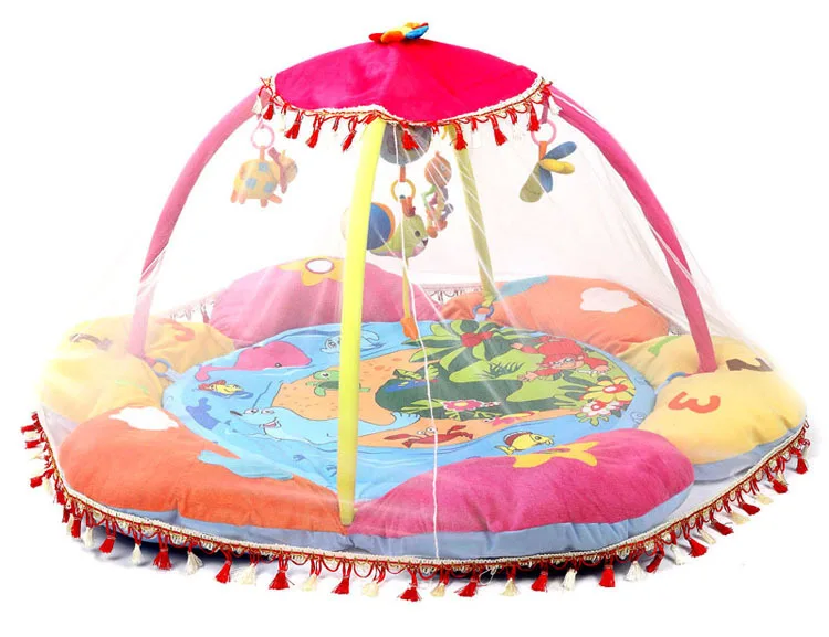 baby play gym with mosquito net