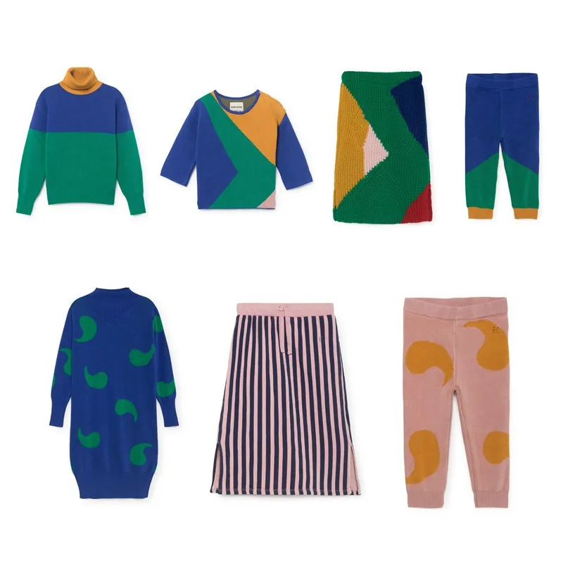 

Presell BOBOZONE 2018 NEW Autumn Winter cotton sweater for kids girls pants skirt daress