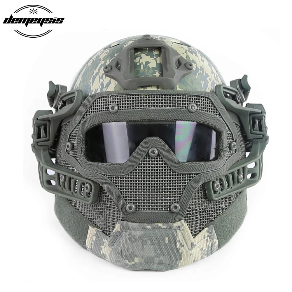 

Professional Tactical Helmet Outdoor CS War Game Helmet Full Face Hunting Mask Outdoor Sports Safety Men Motorcycle Helmet