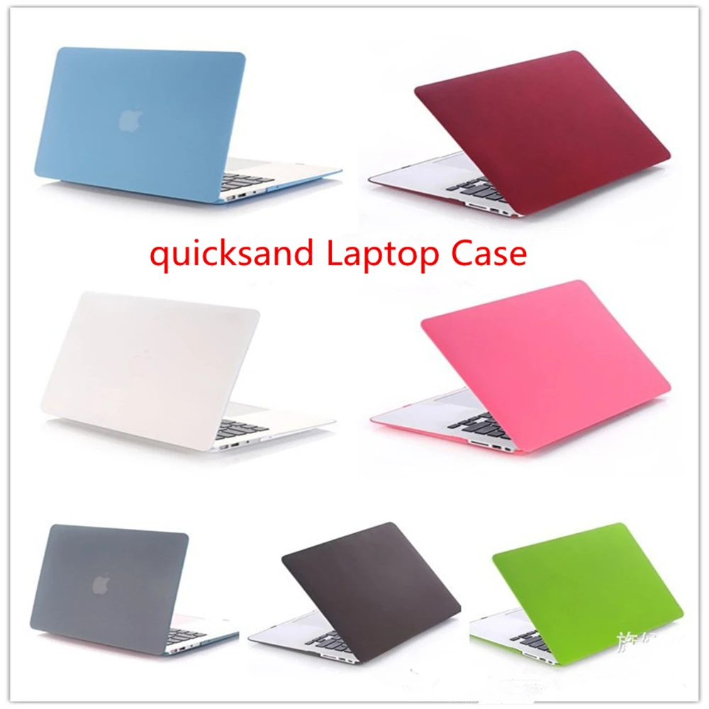 2018 New quicksand Laptop Case For Apple Macbook Air Pro Retina 11 12 13 15 inch For Macbook Pro 13 15 hard case +keyboard Cover
