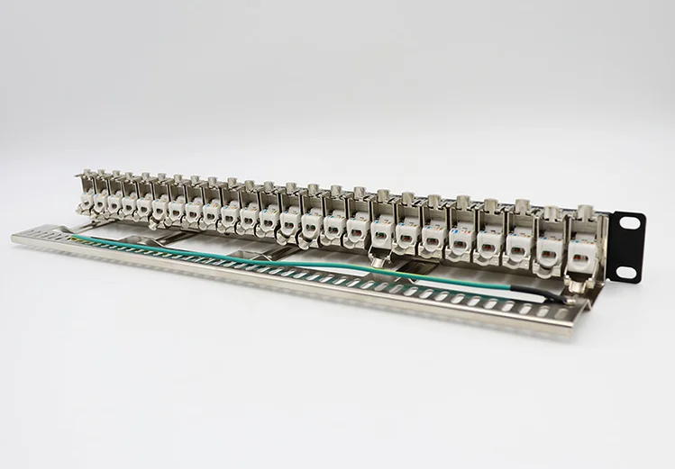 Cat7 Cat6A модульная коммутационная панель 24 порта 1U экран для модулей Keystone 19