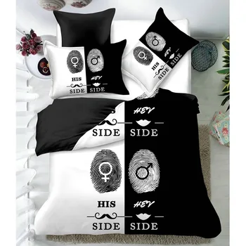 

Couple Digital print Bedding Set Quilt Cover Design Bed Set Bohemian a Mini Van Bedclothes 4pcs BE1266