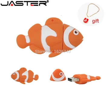 

Free shipping 2GB 4GB 8GB 16GB 32GB Plastic Memory Stick Rainbow fish USB flash drive pendrive creative animal pen drive Hot
