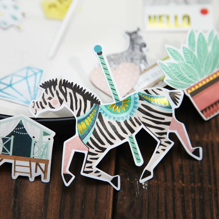 KSCRAFT 60pc Cute Animals Cardstock Die Cuts for Scrapbooking Happy Planner/Card Making/Journaling Project