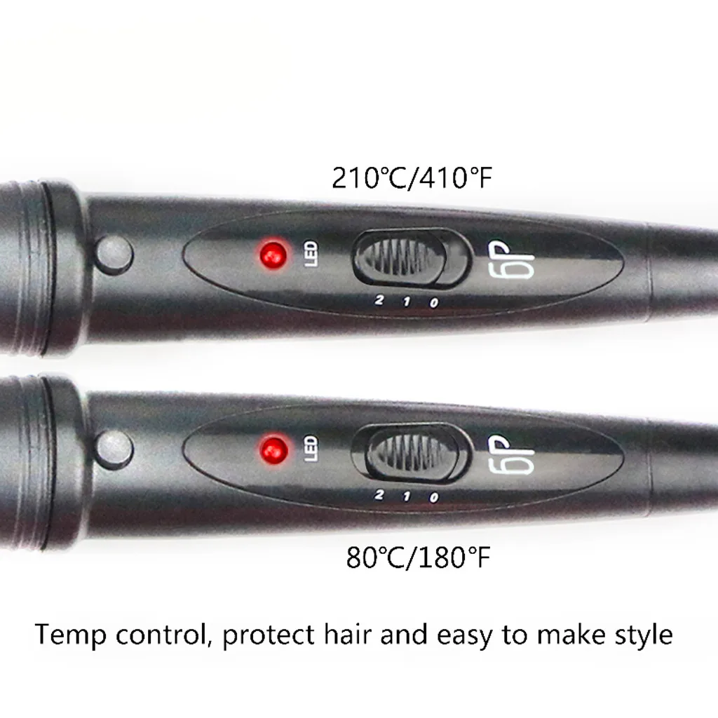 Профессиональные инструменты для укладки волос с термостойкими перчатками 6 в 1 Плойка для завивки волос набор керамических волос Плойка для завивки волос