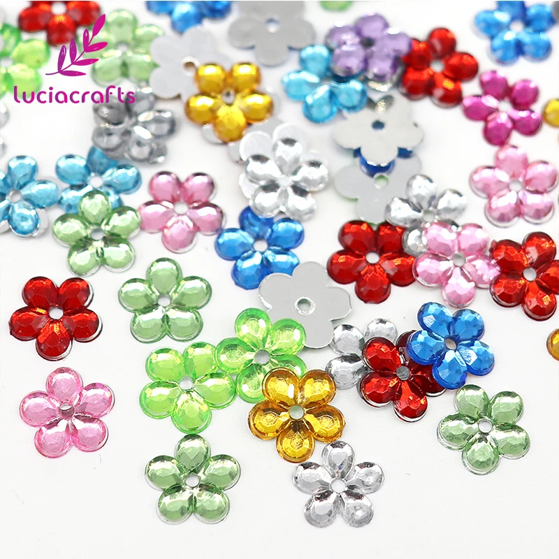 

Lucia crafts Multi sizes optionsmixed colors flower design acrylic rhinestone Art Rhinestones for DIY G0408