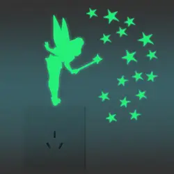 Акриловые флуоресцентные Фея блестящее крыло Светящиеся в темноте звезды Скрапбукинг Sticky канцелярские школьные принадлежности