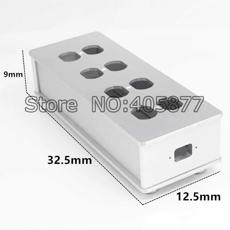 HIFI US AC Power Strip Bar Distributor Aluminum 6 Outlet Box HIFI