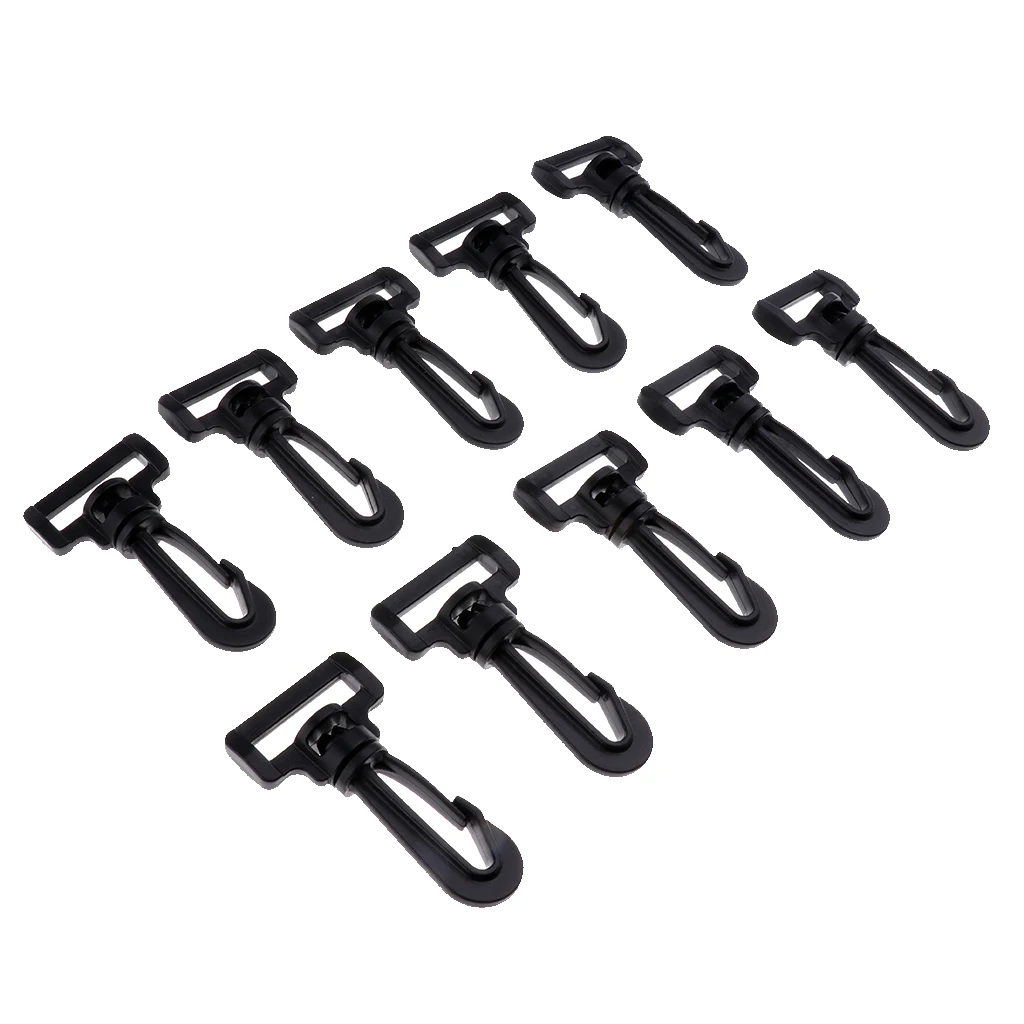 10Pcs 2/2.5/3/3.8mm Plastic Swivel Snap Hooks Buckle Hardware Paracord Outdoor Backpack Straps Webbing Bag Parts Accessories