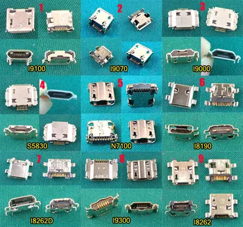 

9model 18X micro usb connector socket charging port 7Pins for samsung I8262D I8190 I9100 S5830 I9300 I9000 N7100 and other model