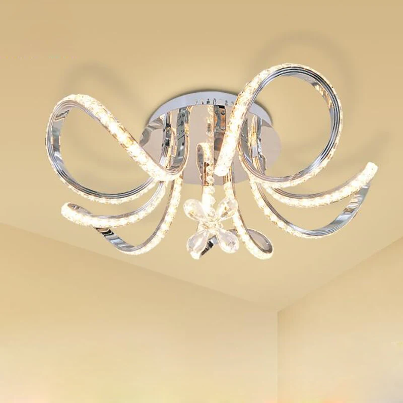 

5 Lights Flower LED Ceiling Lights Creative Ceiling Lamp Crystal Lighting Bedroom Restaurant Lighting Fixture AC85-265V