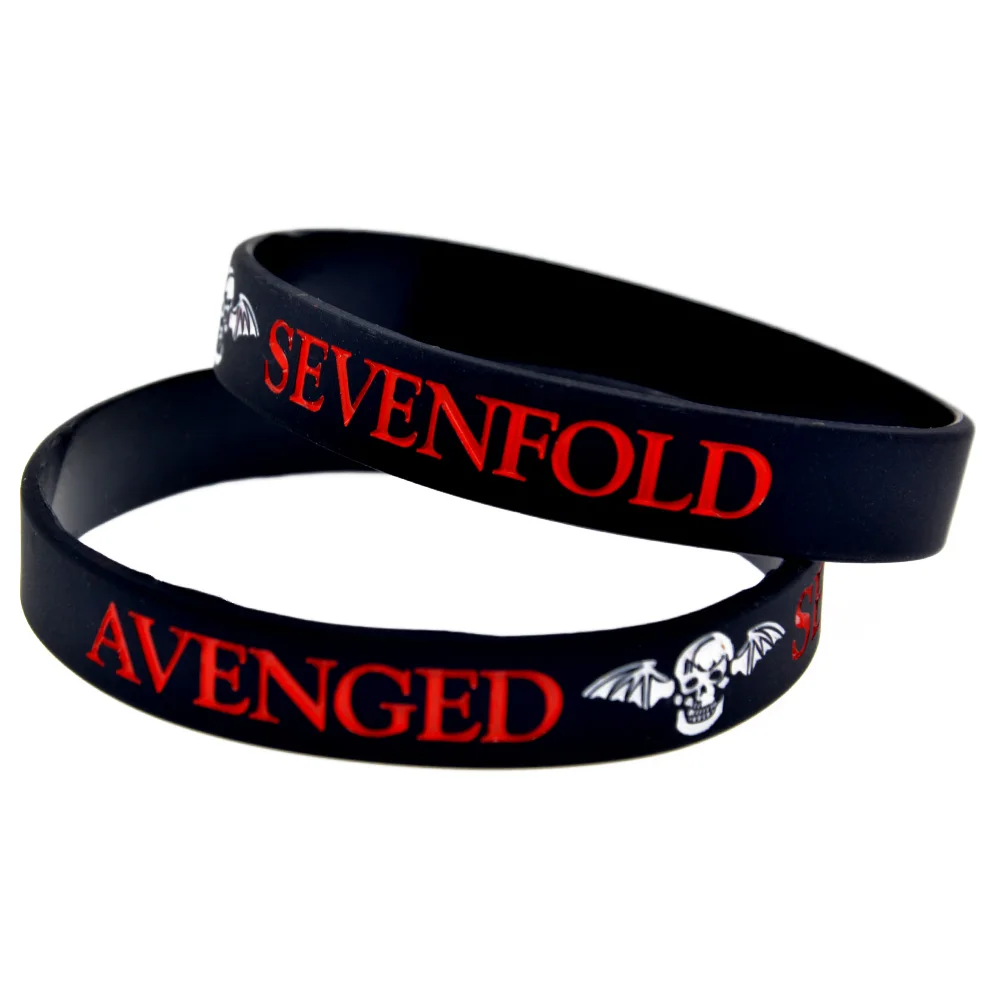 1 шт. силиконовый браслет Avenged Sevenfold ширина 1/2 дюйма черный|Браслеты с шармами| |