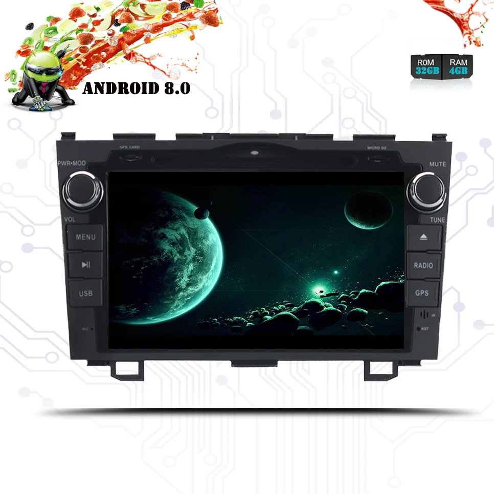 Flash Deal HD Octa Core 2 DIN 1024X600 Android 8.0 Car DVD Player For Honda HRV Vezel 2013-2018 4G WiFi GPS Navigation Stereo Video Audio 1