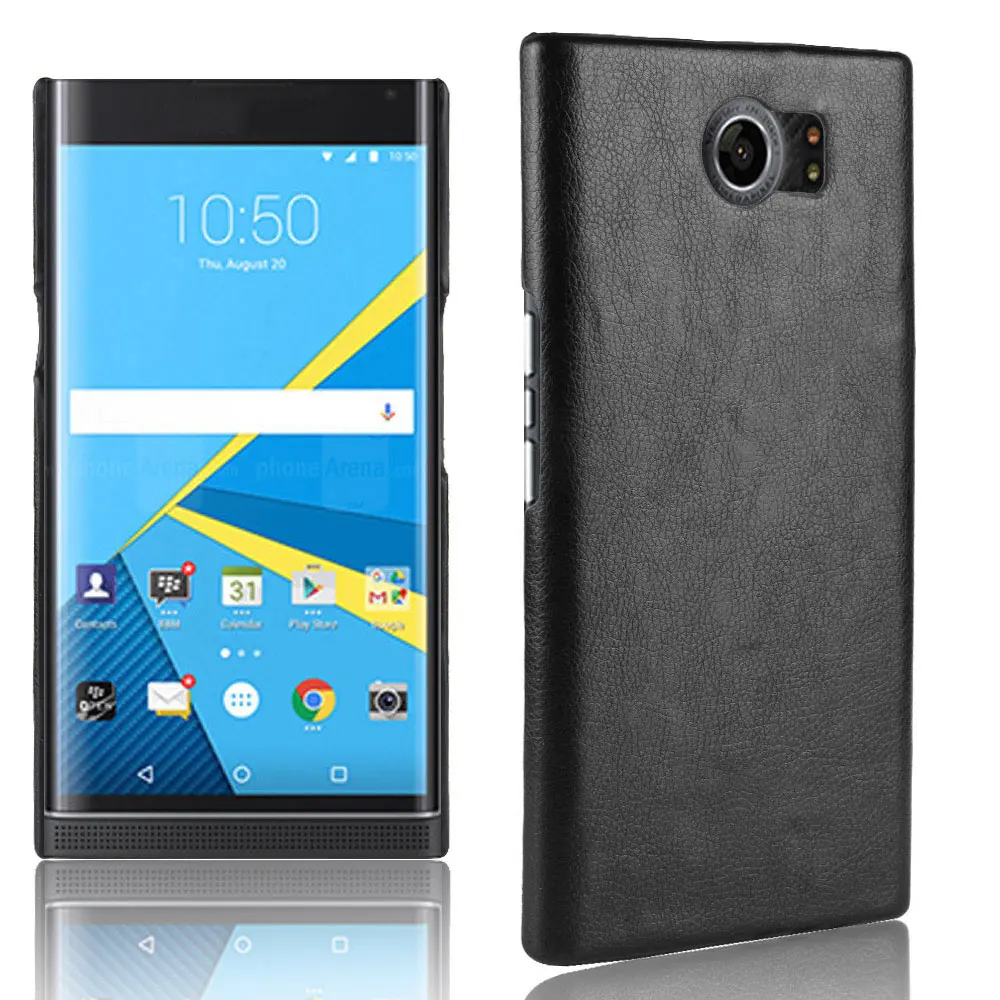 

Luxury Business Back Case for Blackberry Priv Hard Plastic Cover For Blackberry Priv Phone Cases Vintage PU Leather Shell