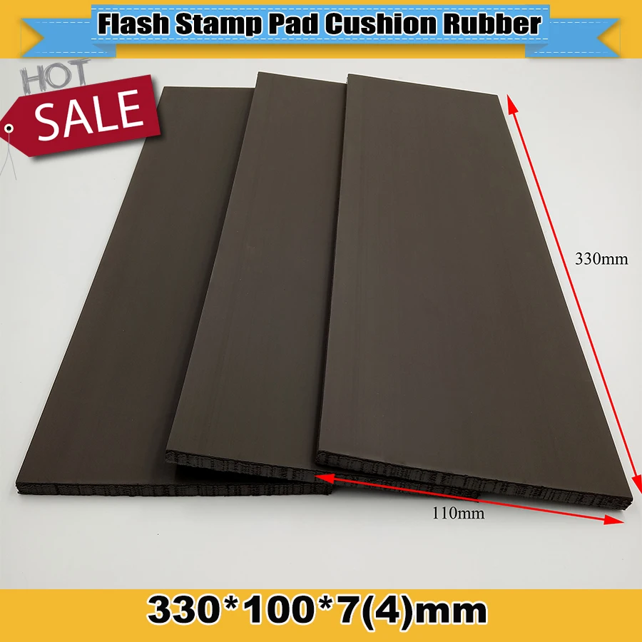 

3pcs 330x110x7 or4 mm Flash Pad Rubber Stamp Materials