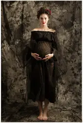 Вуаль Стиль черный Средства ухода за кожей для будущих мам платье для беременных Подставки для фотографий фантазии Беременность Средства