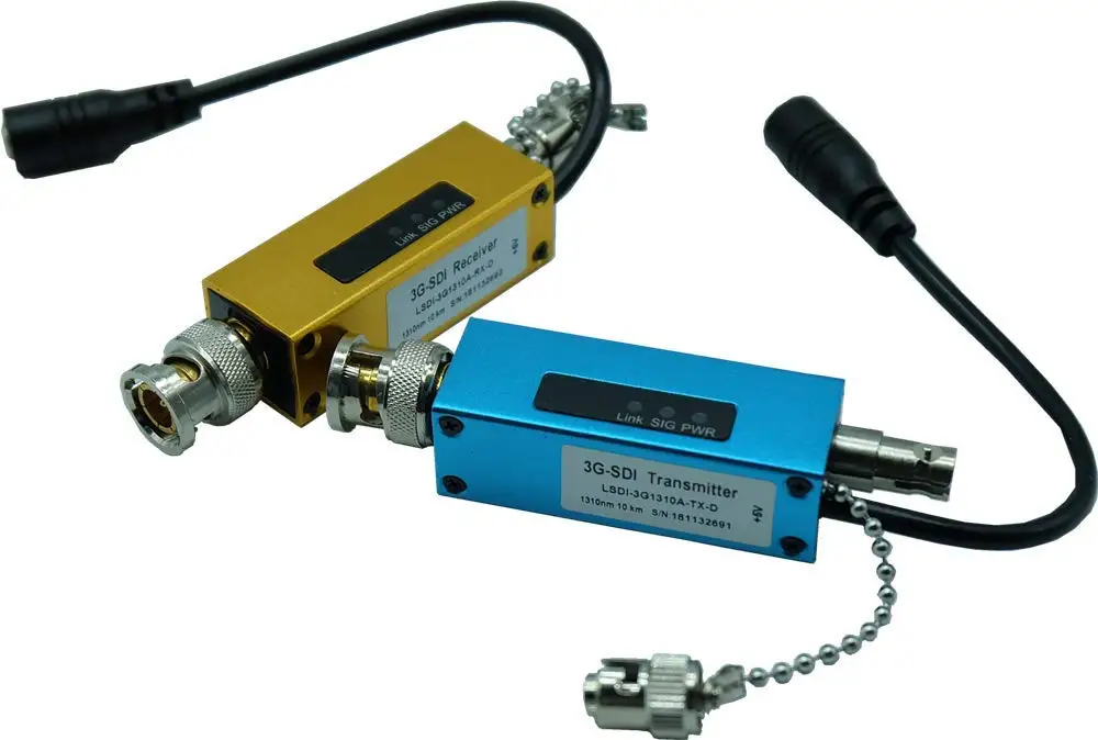

Mini HD / 3G-SDI Single-core Optical transceiver Multimode 10 km ST/LC HD Extender