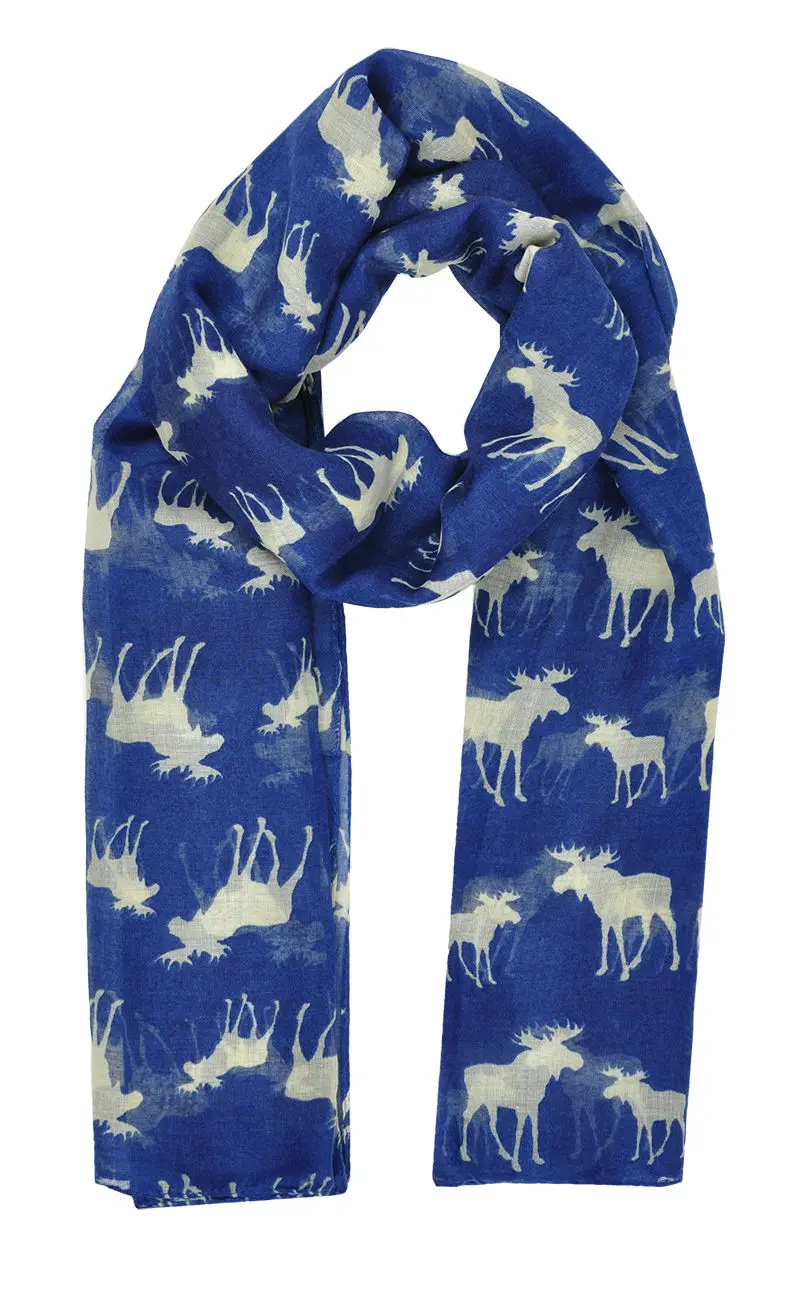 

Ladies Summer animal Moose Print Scarf