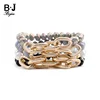 BOJIU-Bracelets à mailles à facettes en cristal or pour femmes, 19 couleurs, élastique, jaune, bleu, blanc, noir, vert, bleu, BC289 ► Photo 1/6