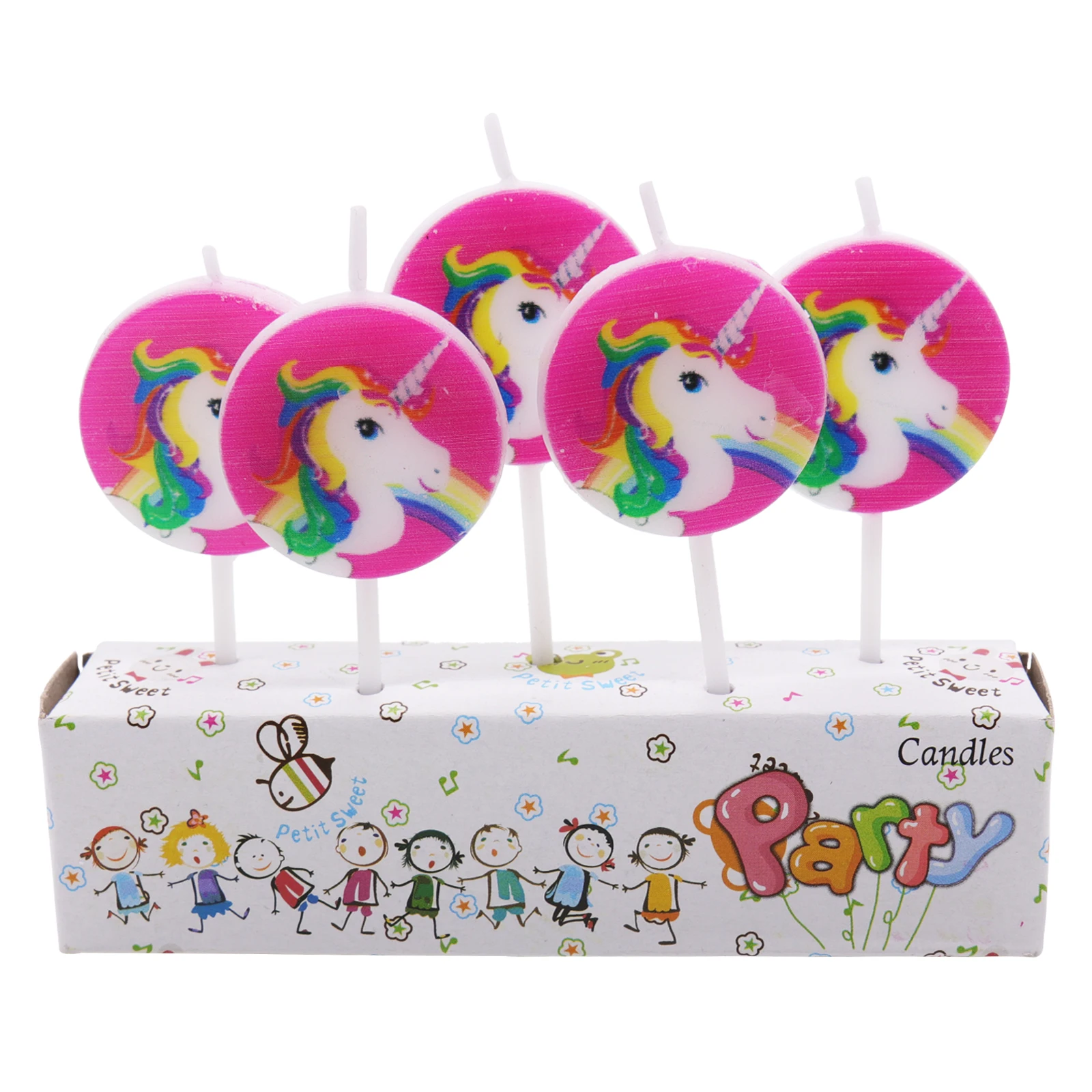 

Unicorn Series for Children's Party,candle,paper Cup,hat ,plate,masks Pink Romantic Unicorn Kids Birthday Party Sets Supplies