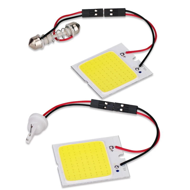 1 шт. T10 светодиодная купольная Лампа 48 SMD чип 12 Вт c5вт COB лампа для чтения