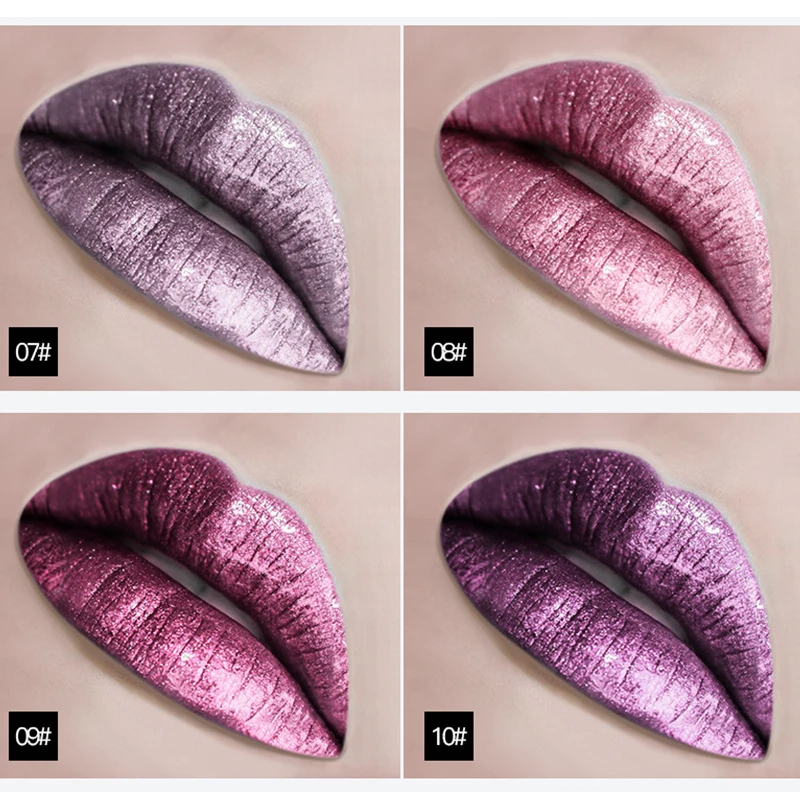 18-cor-Glitter-Lip-Gloss-L-bios-Batom-L-quido-Prova-D-gua-de-Metal-Metallic (4)