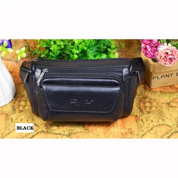 

Hot sale multi - functional chest bag large capacity leisure genuine leather bags multi - layer silver waist bag retro bag