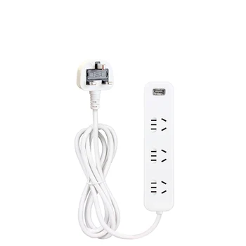 

UK Plug Smart Power Socket Portable Strip Plug Adapter with 1 USB Port Multifunctional Smart Home Electronics 1.2M Cord