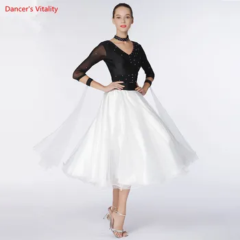 

2018 New Style Ballroom Dance Dress Women International Dance Clothing Lady's Ballroom Waltz Tango Dance Performance Costumes