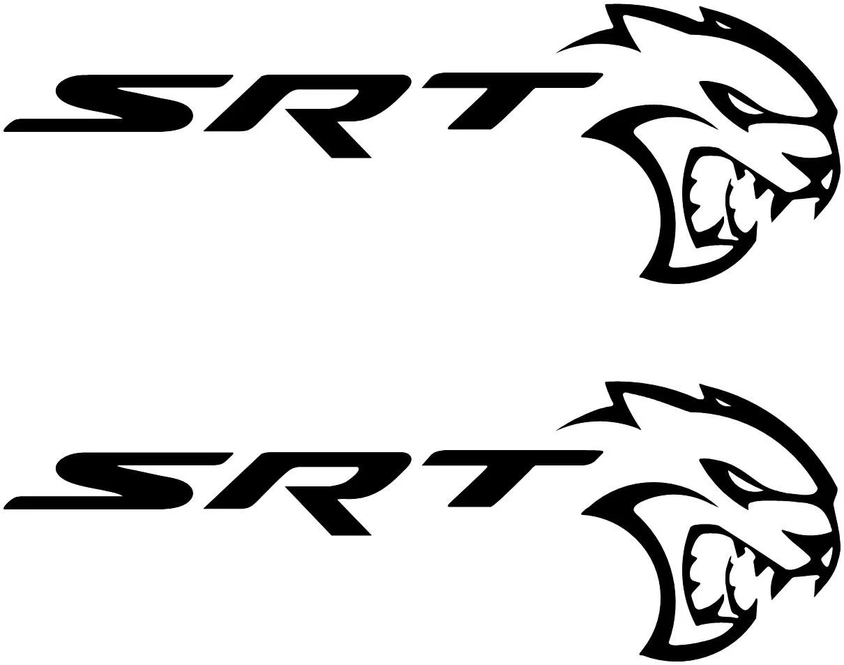 

For 2Pcs/Pair SRT Hellcat Mopar SRT Challenger Charger Hemi Vinyl Decal Stickers 2 X Car Styling