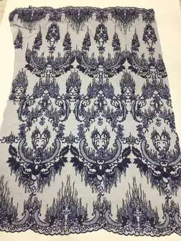 

top selling Embroidered tulle fabric S-7416 for fashin dress Embroidered tulle french net fabric