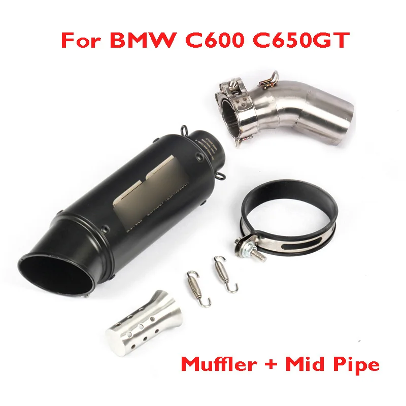 

Slip on C600 C650GT Motorcycle Exhaust Pipe Muffler Tip Exhuast System Mid Middle Connect Tube Pipe for BMW C600 C650GT