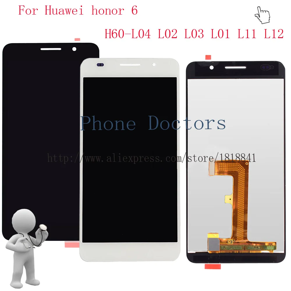 

5.0'' For Huawei Glory 6 Mulan Full LCD DIsplay+Touch Screen Digitizer Assembly For Huawei honor 6 H60-L04 L02 L03 L01 L11 L12