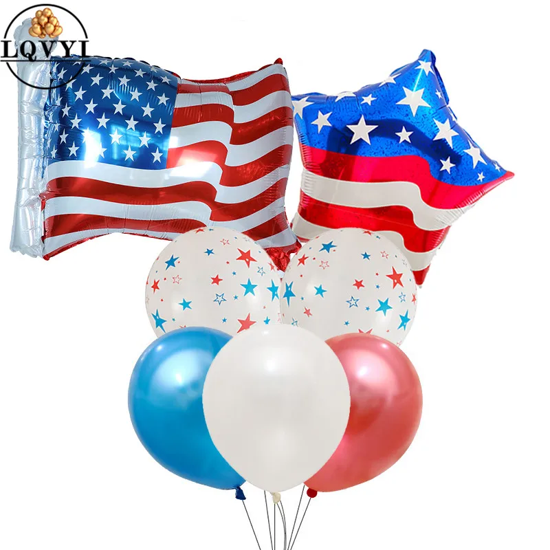 Usa-stars & stripes-american independence day party tableware balloons decoration 