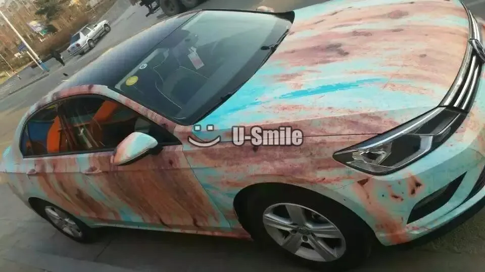 

Rust Car Wrap Vinyl Sheet Rusty Car Film Bubble Free Vehicle Graphics Size:1.50*30m/Roll