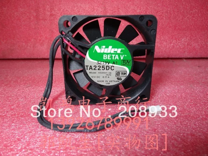 Бесшумный вентилятор и охлаждающий для Nidec TA225DC H34587 16 6CM 6015 12V 0.17A|nidec ta225dc|silent fancooling