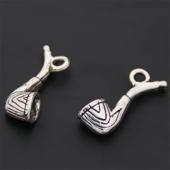 

30pcs Tibetan Silver Color 3D Pipe Smoking Pendants Charms For Necklace DIY Jewelry Making A2575