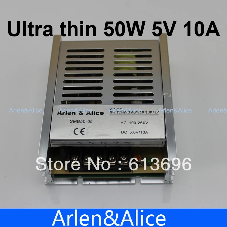 50W 5V 100 V 260 вход ультра тонкий одиночный выход импульсный источник питания для